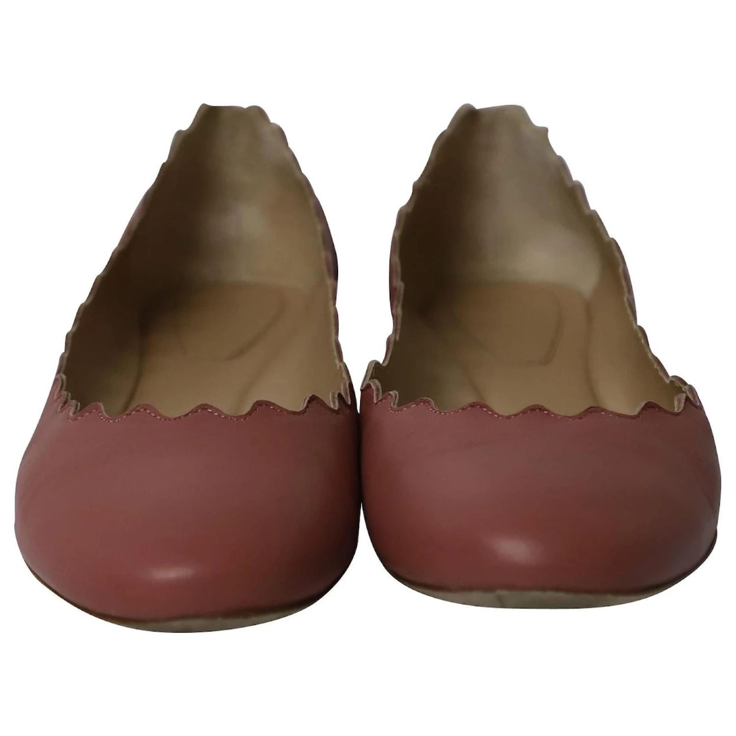Chloé Ballerines Chloe Lauren En Cuir Rose Rouille 4 Chloé Ballerines Chloe Lauren En Cuir Rose Rouille – Image 2
