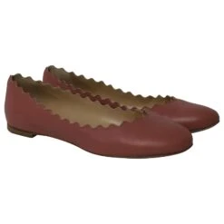 Chloé Ballerines Chloe Lauren En Cuir Rose Rouille 14 Chloé Ballerines Chloe Lauren En Cuir Rose Rouille -Chloé 649014 3