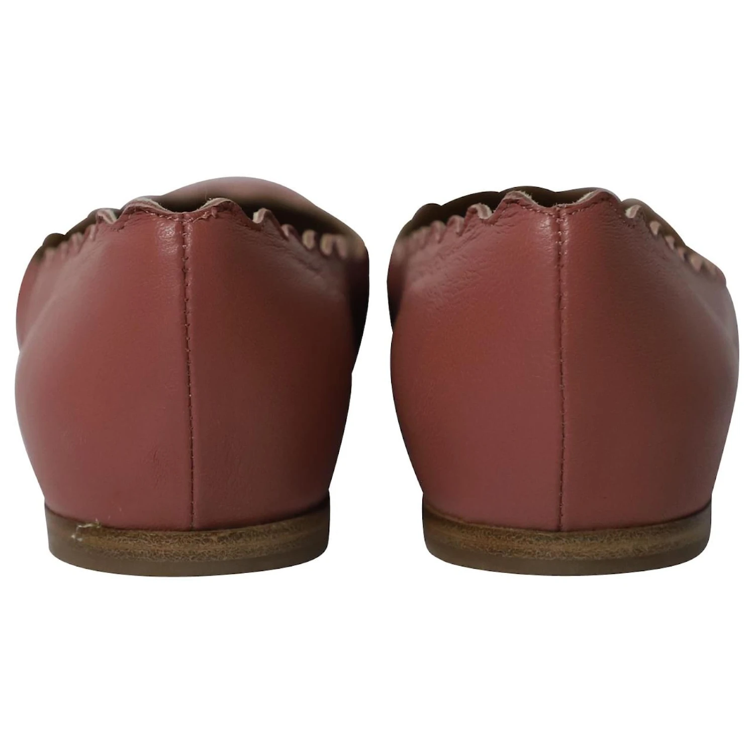 Chloé Ballerines Chloe Lauren En Cuir Rose Rouille 6 Chloé Ballerines Chloe Lauren En Cuir Rose Rouille – Image 4