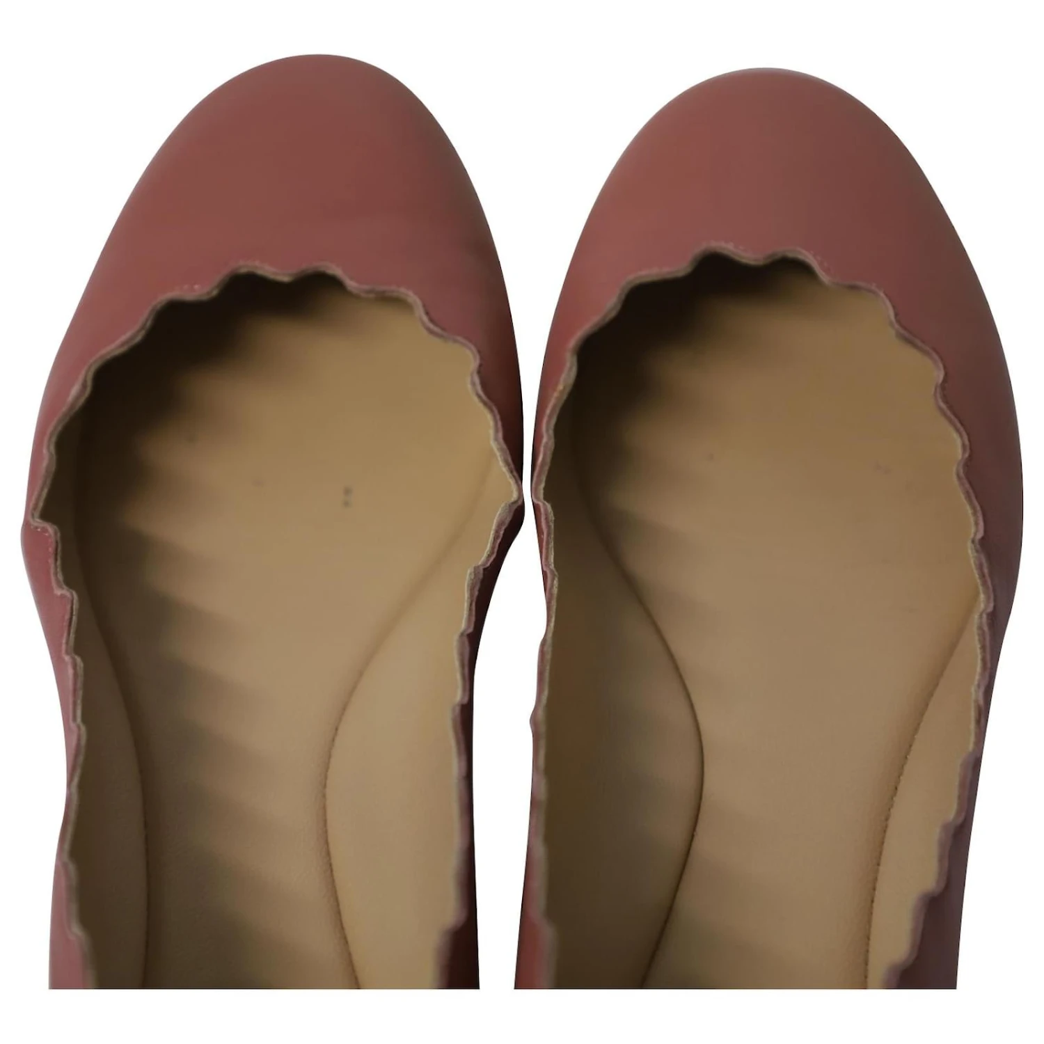 Chloé Ballerines Chloe Lauren En Cuir Rose Rouille 8 Chloé Ballerines Chloe Lauren En Cuir Rose Rouille – Image 6