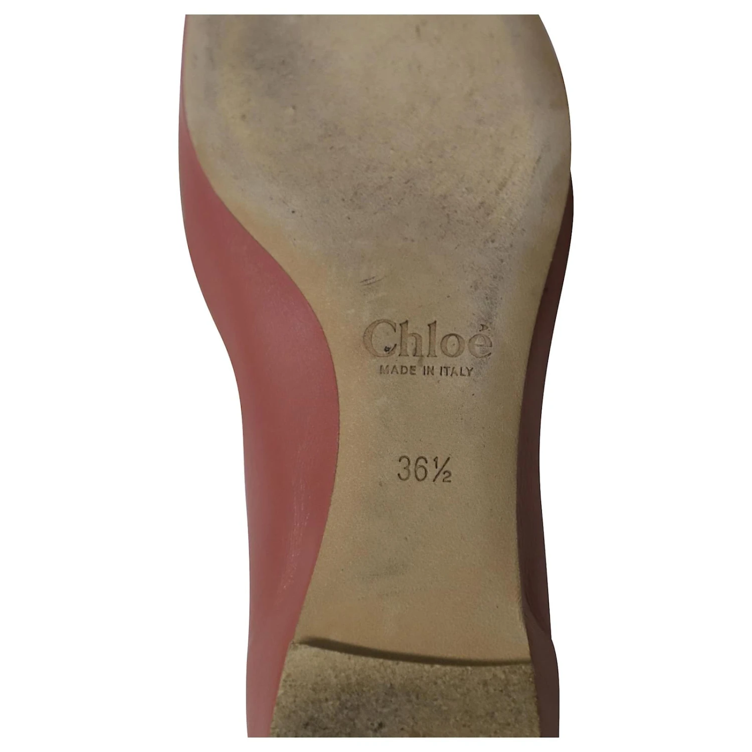 Chloé Ballerines Chloe Lauren En Cuir Rose Rouille 9 Chloé Ballerines Chloe Lauren En Cuir Rose Rouille – Image 7