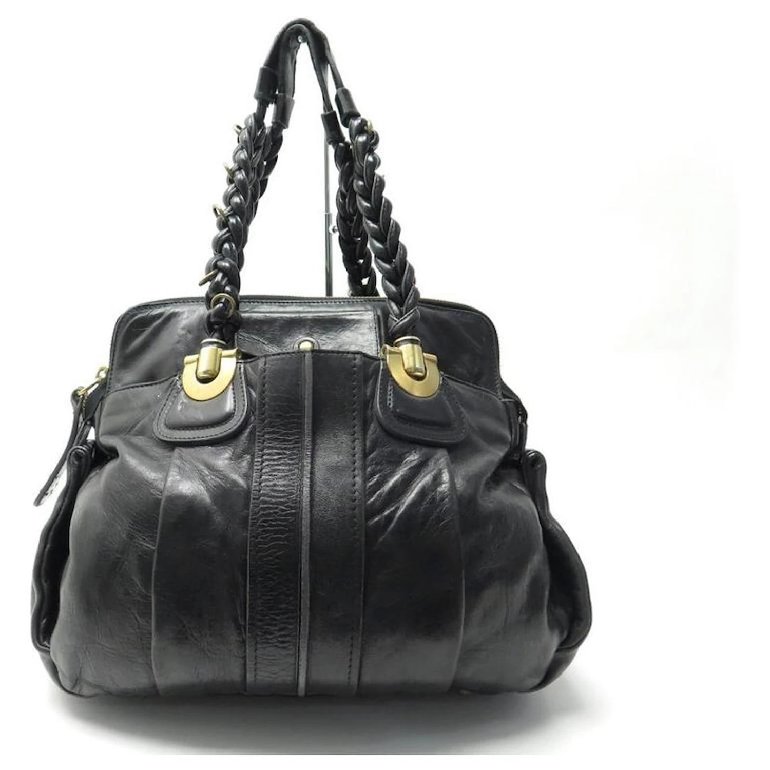 Chloé SAC A MAIN CHLOE HELOISE GM 7AS799-50 EN CUIR NOIR BLACK LEATHER HAND BAG 4 Chloé SAC A MAIN CHLOE HELOISE GM 7AS799-50 EN CUIR NOIR BLACK LEATHER HAND BAG – Image 2