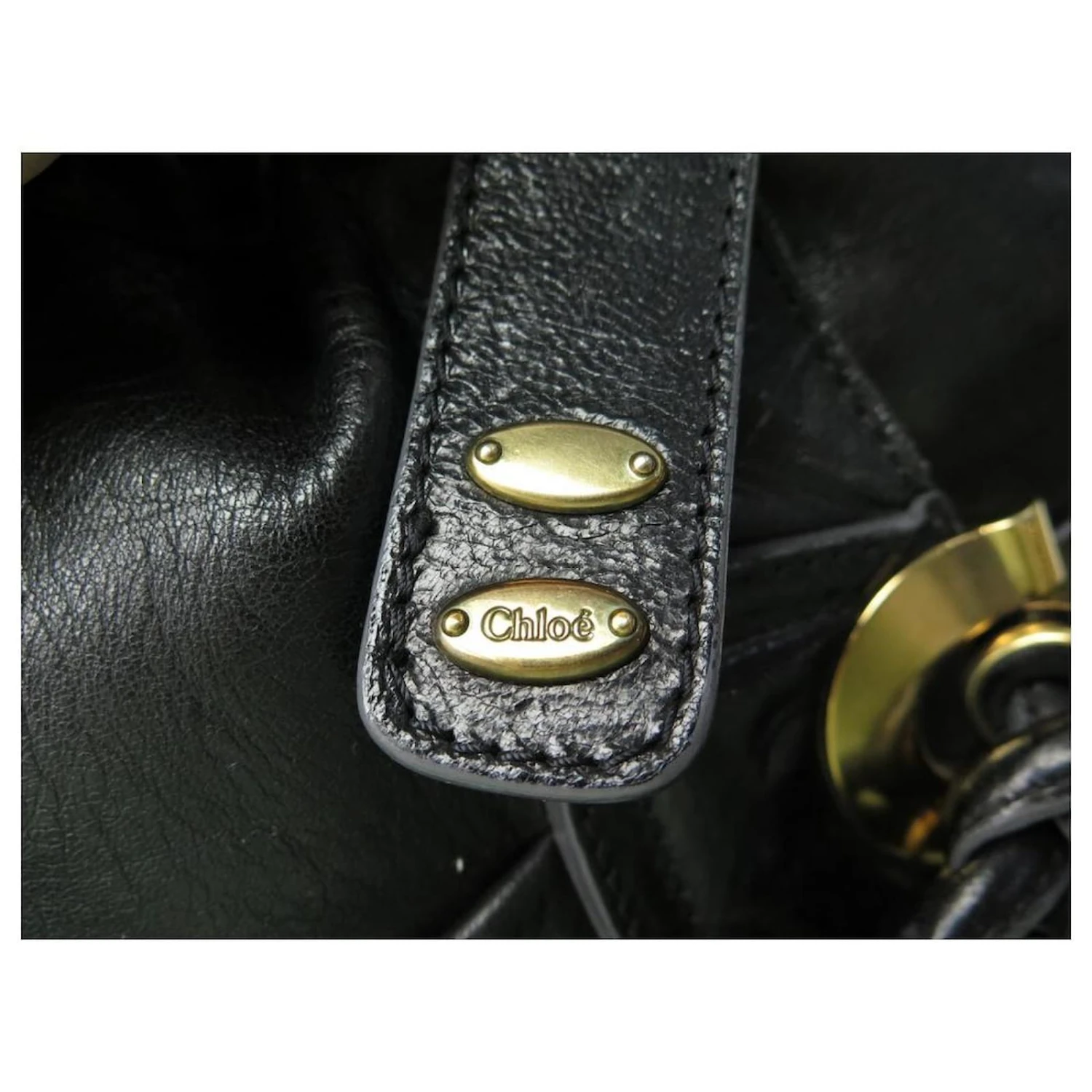 Chloé SAC A MAIN CHLOE HELOISE GM 7AS799-50 EN CUIR NOIR BLACK LEATHER HAND BAG 11 Chloé SAC A MAIN CHLOE HELOISE GM 7AS799-50 EN CUIR NOIR BLACK LEATHER HAND BAG – Image 9