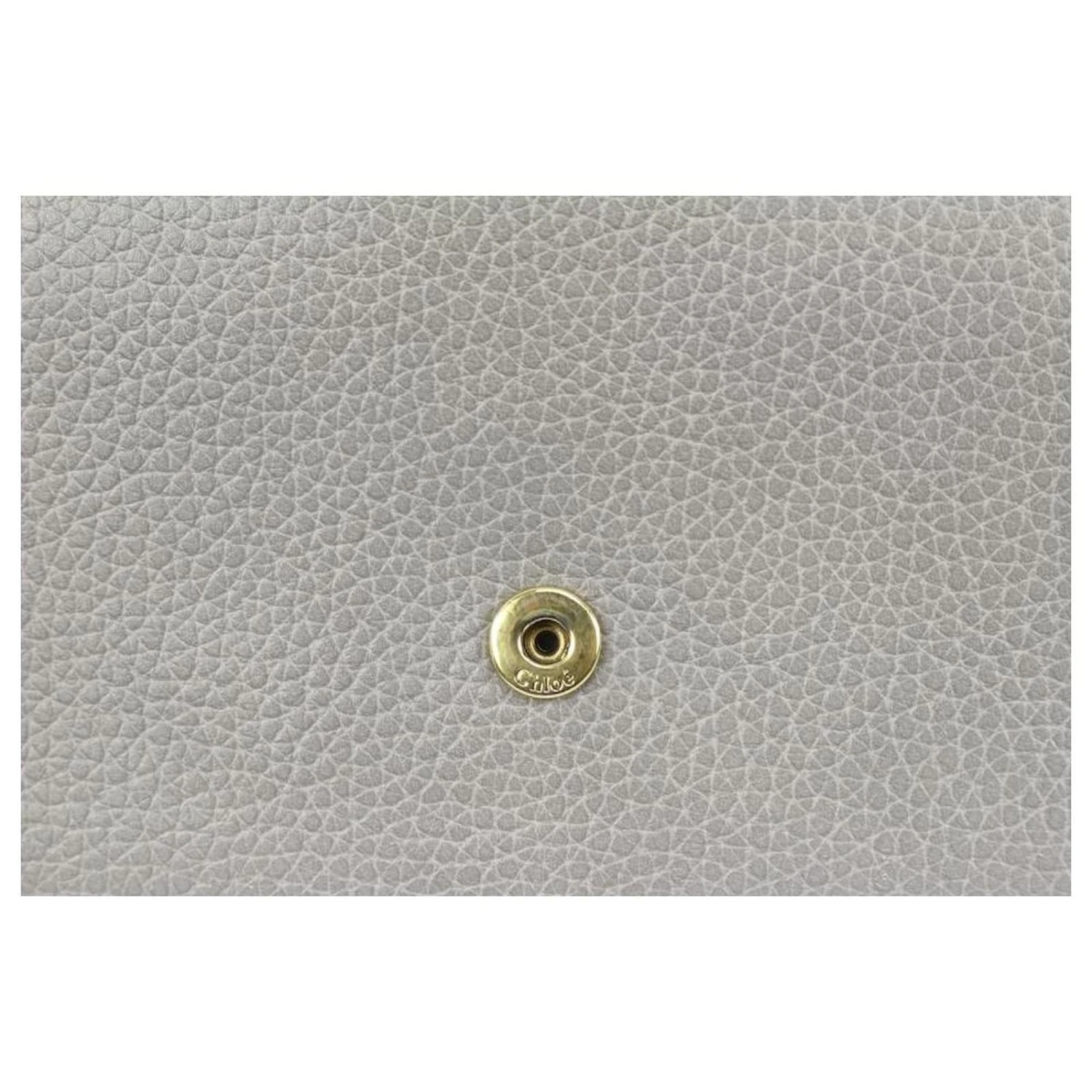 Chloé Portefeuille Long Paddington En Cuir Gris X Or 4 Chloé Portefeuille Long Paddington En Cuir Gris X Or – Image 2