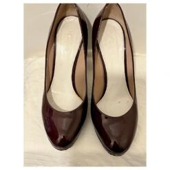 Chloé Escarpins En Cuir Verni Bordeaux Par Chloe Violet -Chloé 661706 3