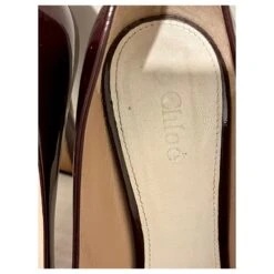 Chloé Escarpins En Cuir Verni Bordeaux Par Chloe Violet -Chloé 661706 7