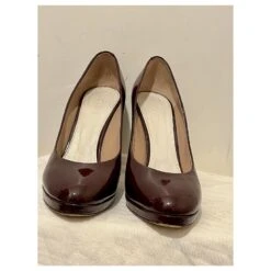 Chloé Escarpins En Cuir Verni Bordeaux Par Chloe Violet -Chloé 661706 8
