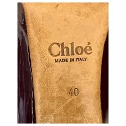 Chloé Escarpins En Cuir Verni Bordeaux Par Chloe Violet -Chloé 661706 9