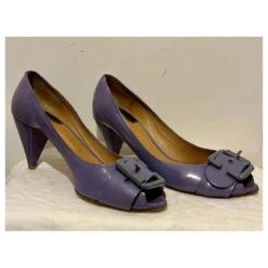 Chloé Chloe Brevet Ricoperto Escarpins Peep Toe De Couleur Lavande Violet -Chloé 661739 3