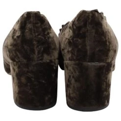 Chloé Lauren Escarpins Festonnés En Velours Marron -Chloé 686355 3