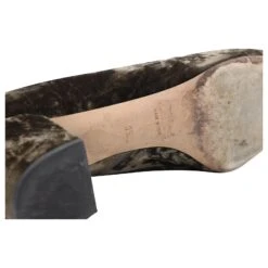 Chloé Lauren Escarpins Festonnés En Velours Marron -Chloé 686355 5