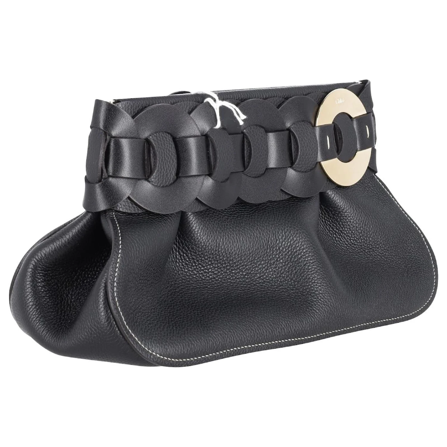 Pochette Tressée Chloé Darryl En Cuir De Veau Noir Cuir 4 Pochette Tressée Chloé Darryl En Cuir De Veau Noir Cuir – Image 2