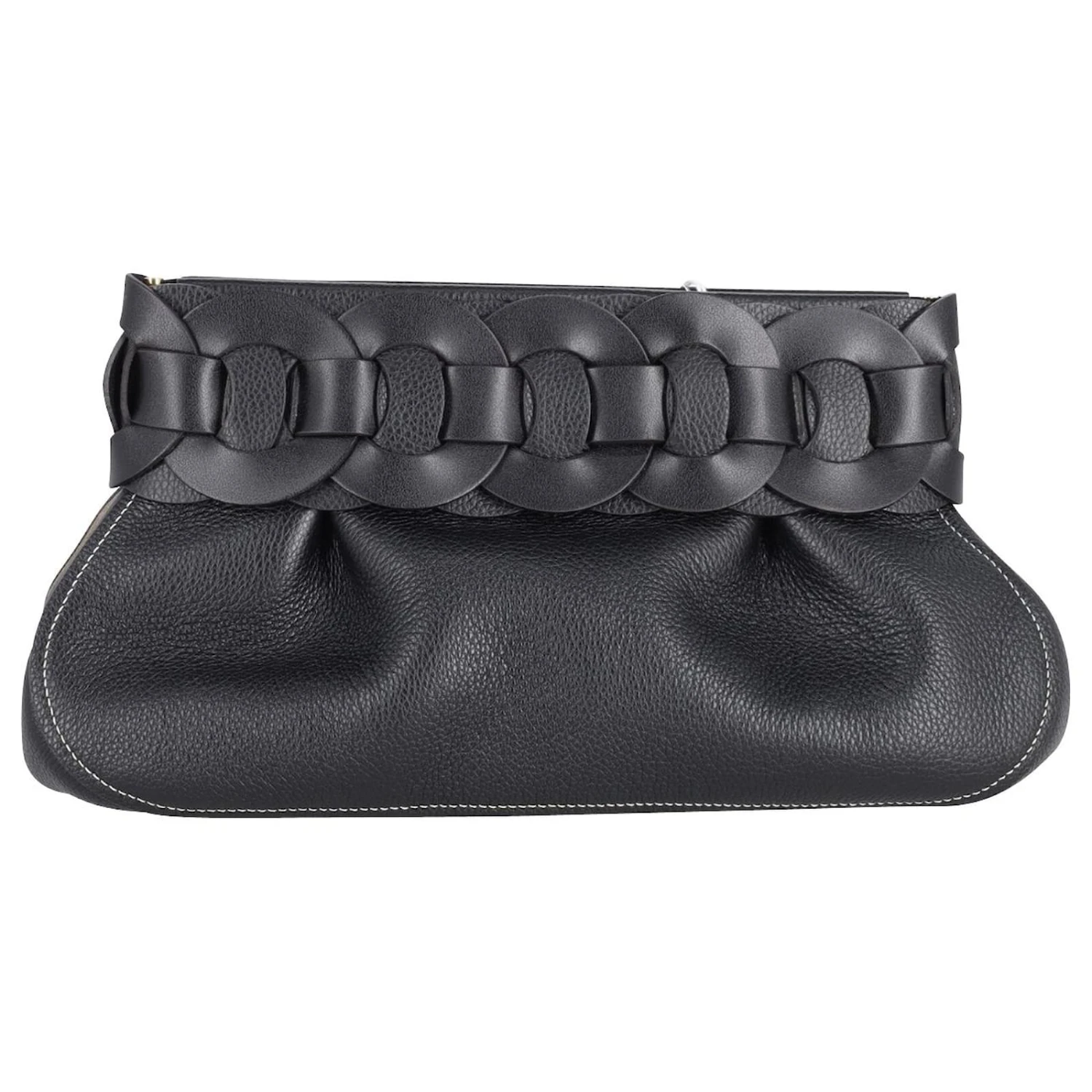 Pochette Tressée Chloé Darryl En Cuir De Veau Noir Cuir 6 Pochette Tressée Chloé Darryl En Cuir De Veau Noir Cuir – Image 4