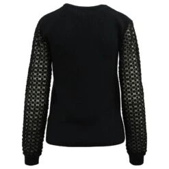 Pull Chloé à Manches Crochet En Laine Mérinos Bleu Marine 8 Pull Chloé à Manches Crochet En Laine Mérinos Bleu Marine -Chloé 690679 2