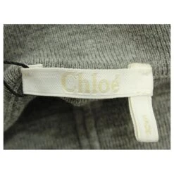 Chloé Chloe Col Roulé Avec Pull à Col Trou De Clé En Laine Grise -Chloé 690819 4