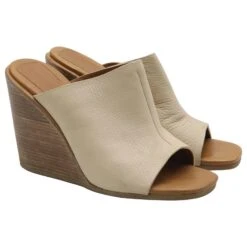 See By Chloé See By Chloe Anna Mules Compensées En Cuir Nude Chair 13 See By Chloé See By Chloe Anna Mules Compensées En Cuir Nude Chair -Chloé 696044 4