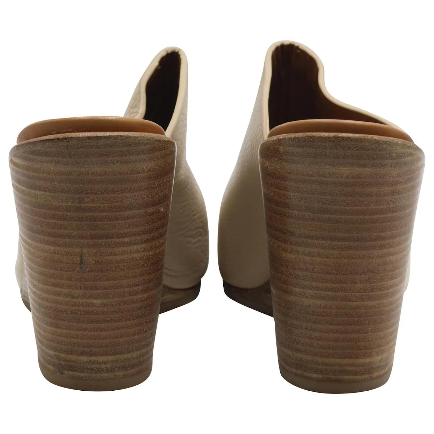 See By Chloé See By Chloe Anna Mules Compensées En Cuir Nude Chair 7 See By Chloé See By Chloe Anna Mules Compensées En Cuir Nude Chair – Image 5