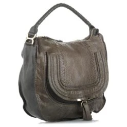 Chloé Chloe Vert Marcie Python Grand Hobo En Cuir Vert Foncé -Chloé 698316 2