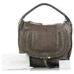 Chloé Chloe Vert Marcie Python Grand Hobo En Cuir Vert Foncé -Chloé 698316 9