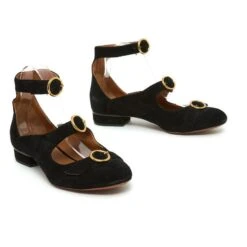 Chloé SUEDE BLACK BUCKLED FR38.5 Noir 9 Chloé SUEDE BLACK BUCKLED FR38.5 Noir -Chloé 704213 3