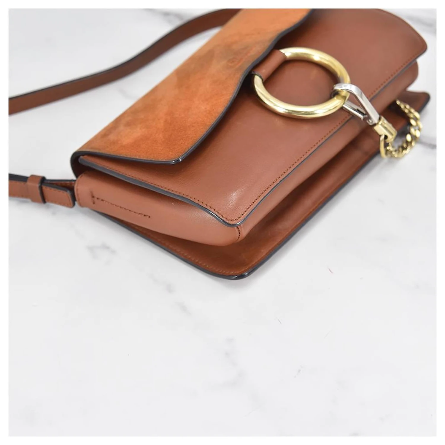 Chloé Sac à Bandoulière Faye En Cuir H13094 Marron 4 Chloé Sac à Bandoulière Faye En Cuir H13094 Marron – Image 2