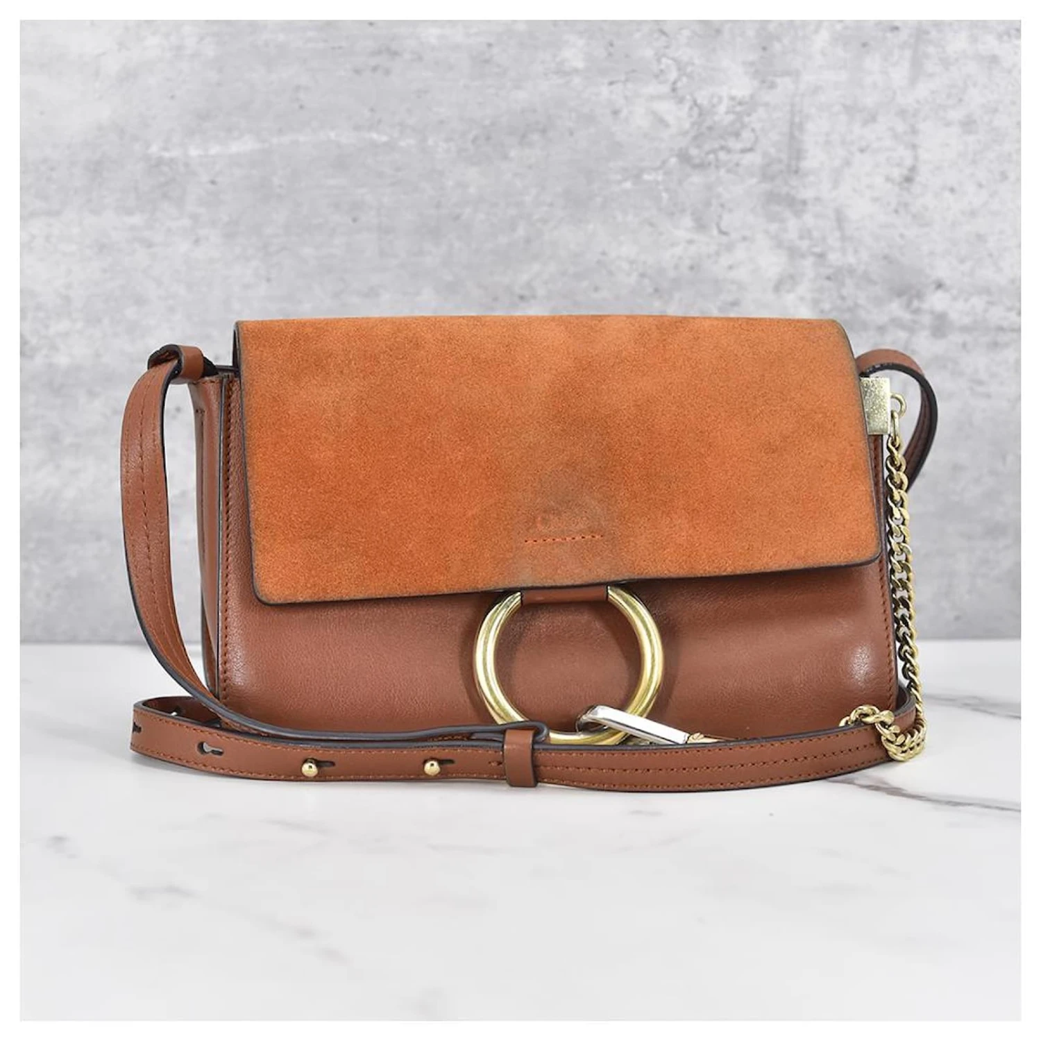 Chloé Sac à Bandoulière Faye En Cuir H13094 Marron 8 Chloé Sac à Bandoulière Faye En Cuir H13094 Marron – Image 6