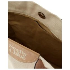 See By Chloé Petit Tote Bag Leatizia - See By Chloe - Caramel - Coton/Cuir Marron 9 See By Chloé Petit Tote Bag Leatizia - See By Chloe - Caramel - Coton/Cuir Marron -Chloé 732522 4
