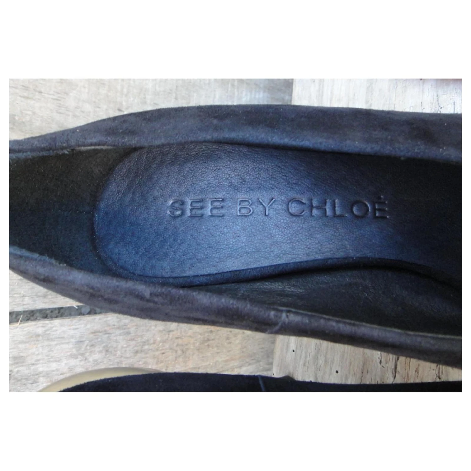 Escarpins See By Chloé P 37 état Neuf Noir Doré 8 Escarpins See By Chloé P 37 état Neuf Noir Doré – Image 6