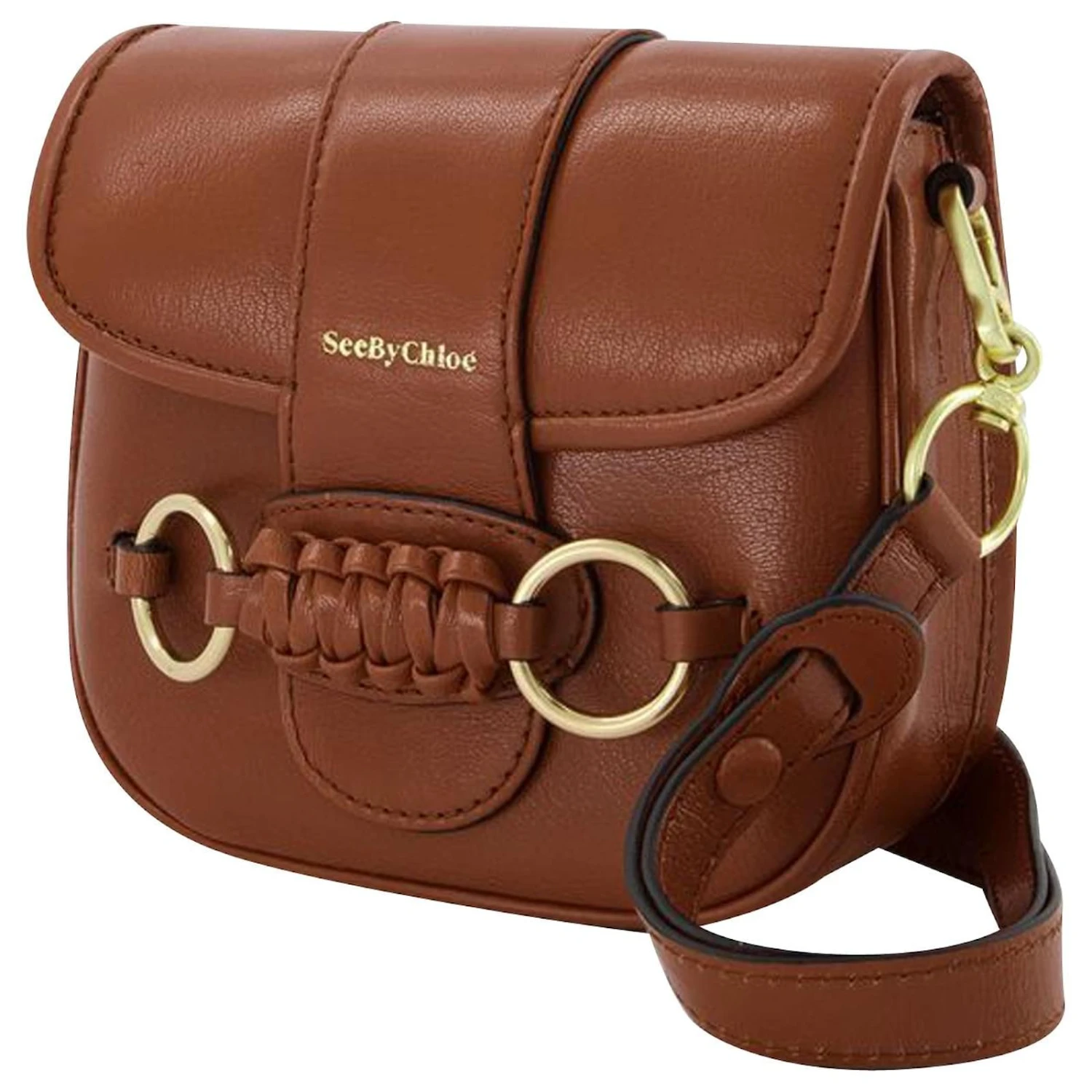 See By Chloé Sac Saddie Hobo - See By Chloe - Caramello - Cuir Marron 4 See By Chloé Sac Saddie Hobo - See By Chloe - Caramello - Cuir Marron – Image 2