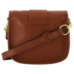 See By Chloé Sac Saddie Hobo - See By Chloe - Caramello - Cuir Marron 8 See By Chloé Sac Saddie Hobo - See By Chloe - Caramello - Cuir Marron -Chloé 748860 3