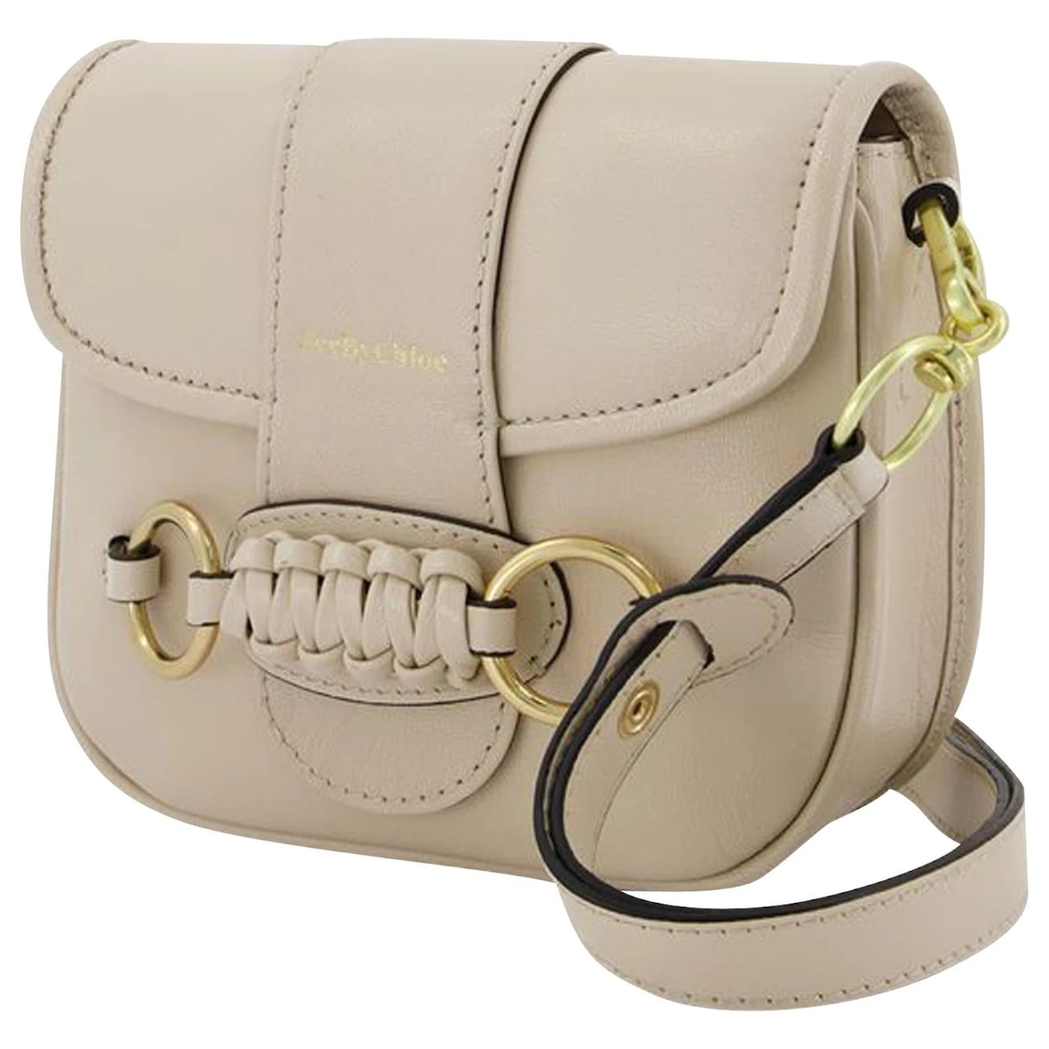 See By Chloé Sac Saddie Hobo - See By Chloe - Beige Ciment - Cuir 4 See By Chloé Sac Saddie Hobo - See By Chloe - Beige Ciment - Cuir – Image 2