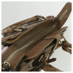 Chloé Chloe Sac à Main Cuir Marron Auth Fm1940 -Chloé 755327 6