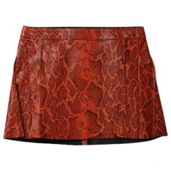 Chloé Chloe Mini-jupe à Imprimé Peau De Serpent En Cuir Orange 13 Chloé Chloe Mini-jupe à Imprimé Peau De Serpent En Cuir Orange -Chloé 776937 4