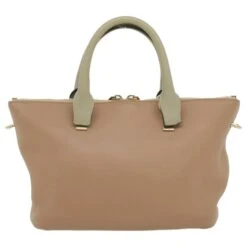 Chloé Sac à Main Chloe Bailey En Cuir 2façon Beige Rose Auth 35664 -Chloé 788888 3