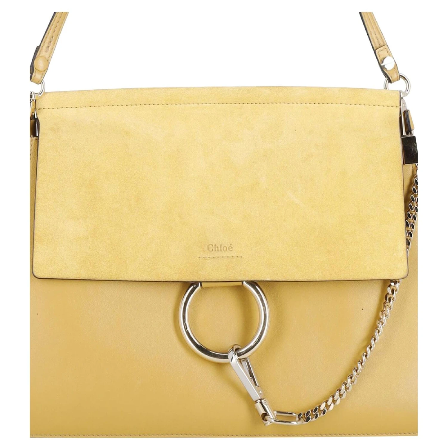 Chloé Sac à Bandoulière Faye En Daim Jaune 9 Chloé Sac à Bandoulière Faye En Daim Jaune – Image 7