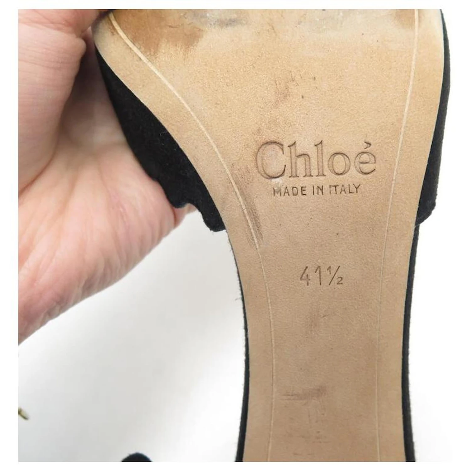 Chloé NEUF CHAUSSURES CHLOE ESCARPINS A TALONS DAIM NOIR 41.5 BLACK SUEDE PUMPS 5 Chloé NEUF CHAUSSURES CHLOE ESCARPINS A TALONS DAIM NOIR 41.5 BLACK SUEDE PUMPS – Image 3