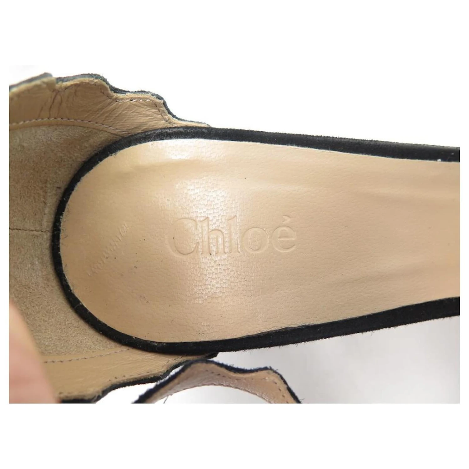 Chloé NEUF CHAUSSURES CHLOE ESCARPINS A TALONS DAIM NOIR 41.5 BLACK SUEDE PUMPS 6 Chloé NEUF CHAUSSURES CHLOE ESCARPINS A TALONS DAIM NOIR 41.5 BLACK SUEDE PUMPS – Image 4
