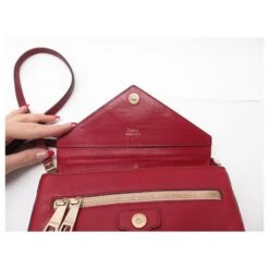 Chloé SAC A MAIN CHLOE CASSIE 3S0068 BANDOULIERE EN CUIR ROUGE PURSE HAND BAG -Chloé 797230 4