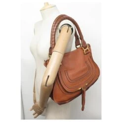 Chloé SAC A MAIN CHLOE MARCIE MEDIUM EN CUIR GRAINE CAMEL HANDBAG PURSE Caramel 14 Chloé SAC A MAIN CHLOE MARCIE MEDIUM EN CUIR GRAINE CAMEL HANDBAG PURSE Caramel -Chloé 802078 3