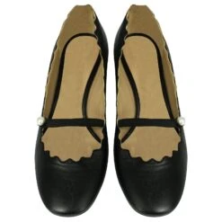 Chloé Escarpins Noirs Avec Accent Nacré -Chloé 803414 3