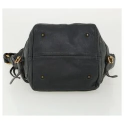 Chloé Chloe Paddington Sac à Main En Cuir Bleu Marine 01-06-53 Auth 36559 -Chloé 809975 5