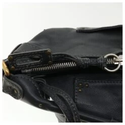 Chloé Chloe Paddington Sac à Main En Cuir Bleu Marine 01-06-53 Auth 36559 -Chloé 809975 9