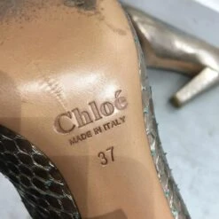 Chloé CHLOE Talons T.UE 37 Cuirs Exotiques Doré 11 Chloé CHLOE Talons T.UE 37 Cuirs Exotiques Doré -Chloé 824555 5