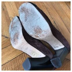 Chloé CHLOE Talons T.UE 37.5 Suédée Marron -Chloé 824558 4