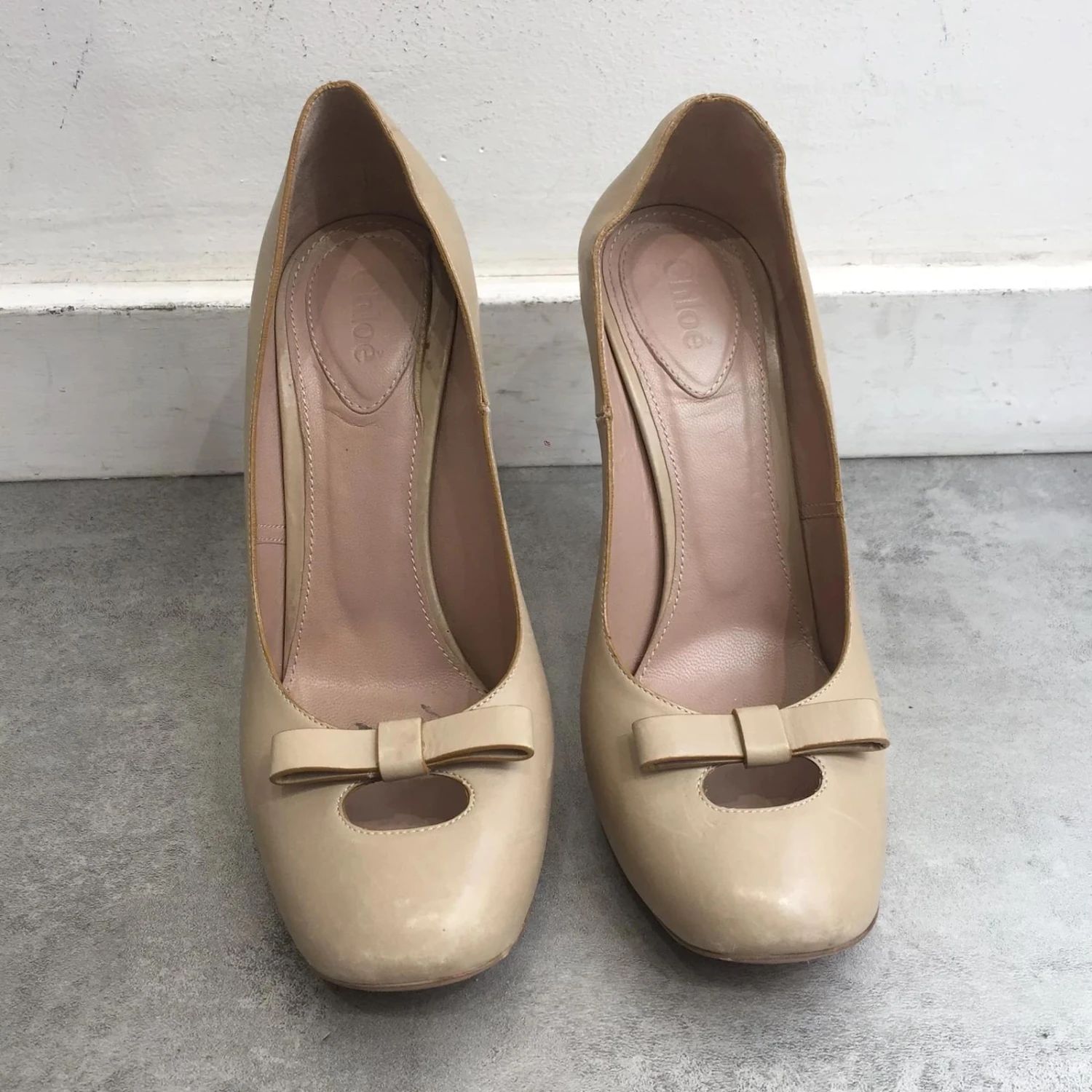 Chloé CHLOE Talons T.UE 38.5 Cuir De Vachette Beige 4 Chloé CHLOE Talons T.UE 38.5 Cuir De Vachette Beige – Image 2