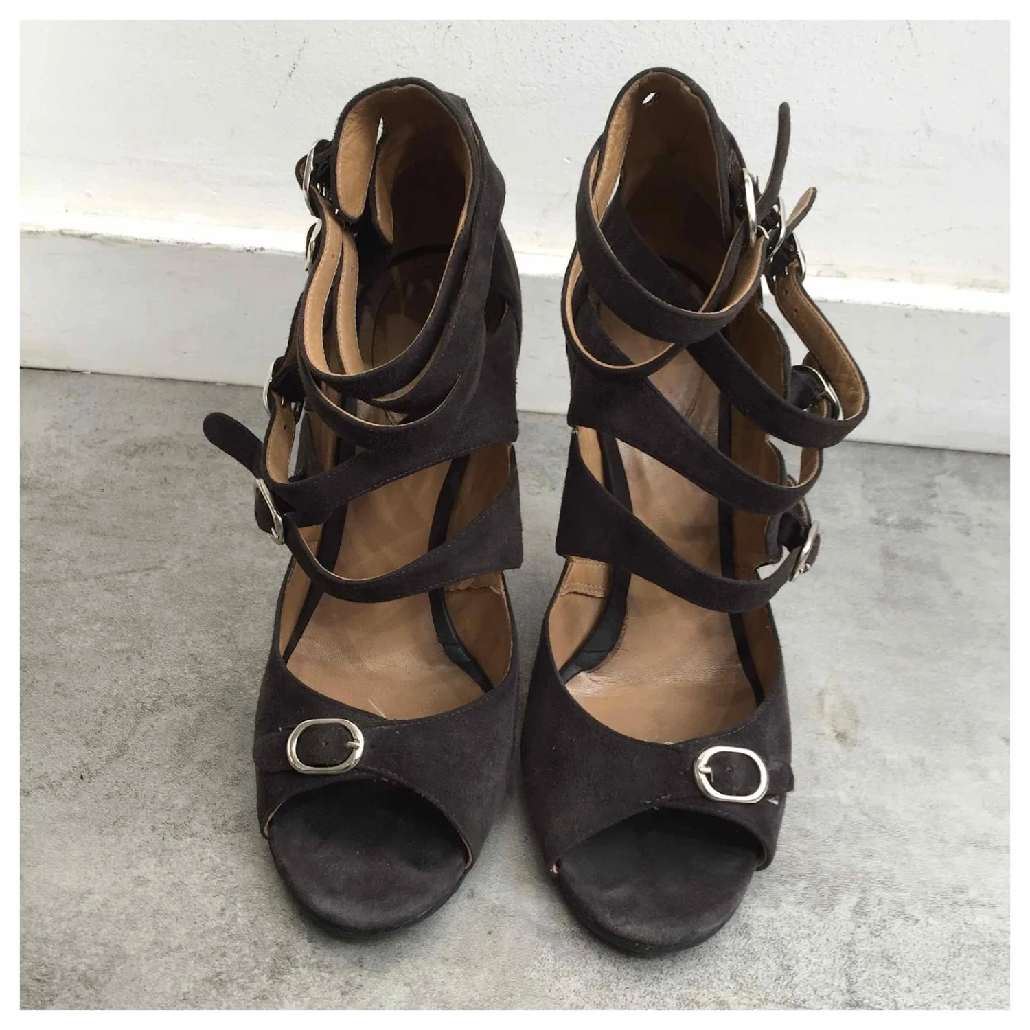 Chloé CHLOE Talons T.UE 40 Suédée Gris 4 Chloé CHLOE Talons T.UE 40 Suédée Gris – Image 2