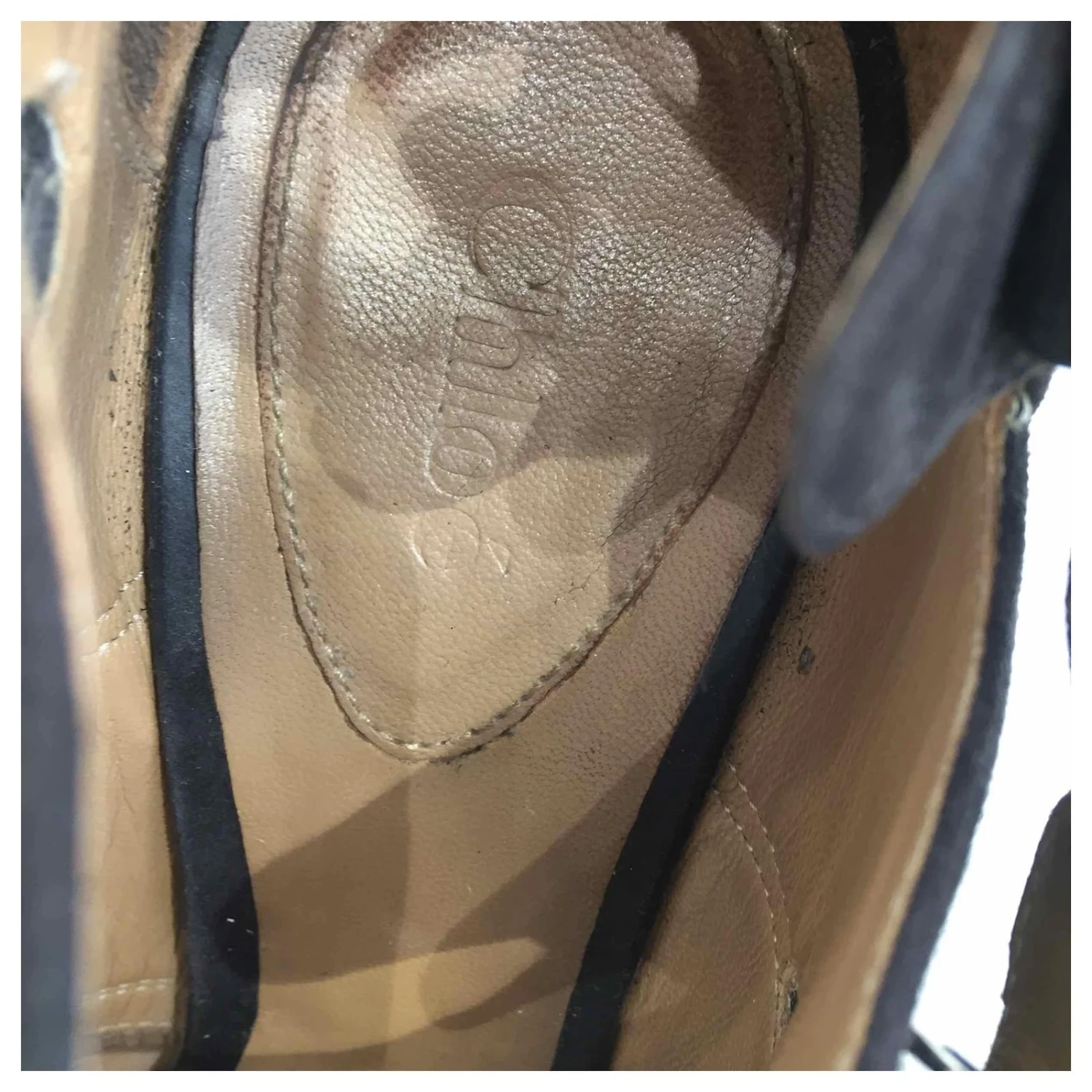 Chloé CHLOE Talons T.UE 40 Suédée Gris 7 Chloé CHLOE Talons T.UE 40 Suédée Gris – Image 5