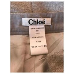Chloé CHLOE Jupes T.International XL Coton Beige -Chloé 824613 3