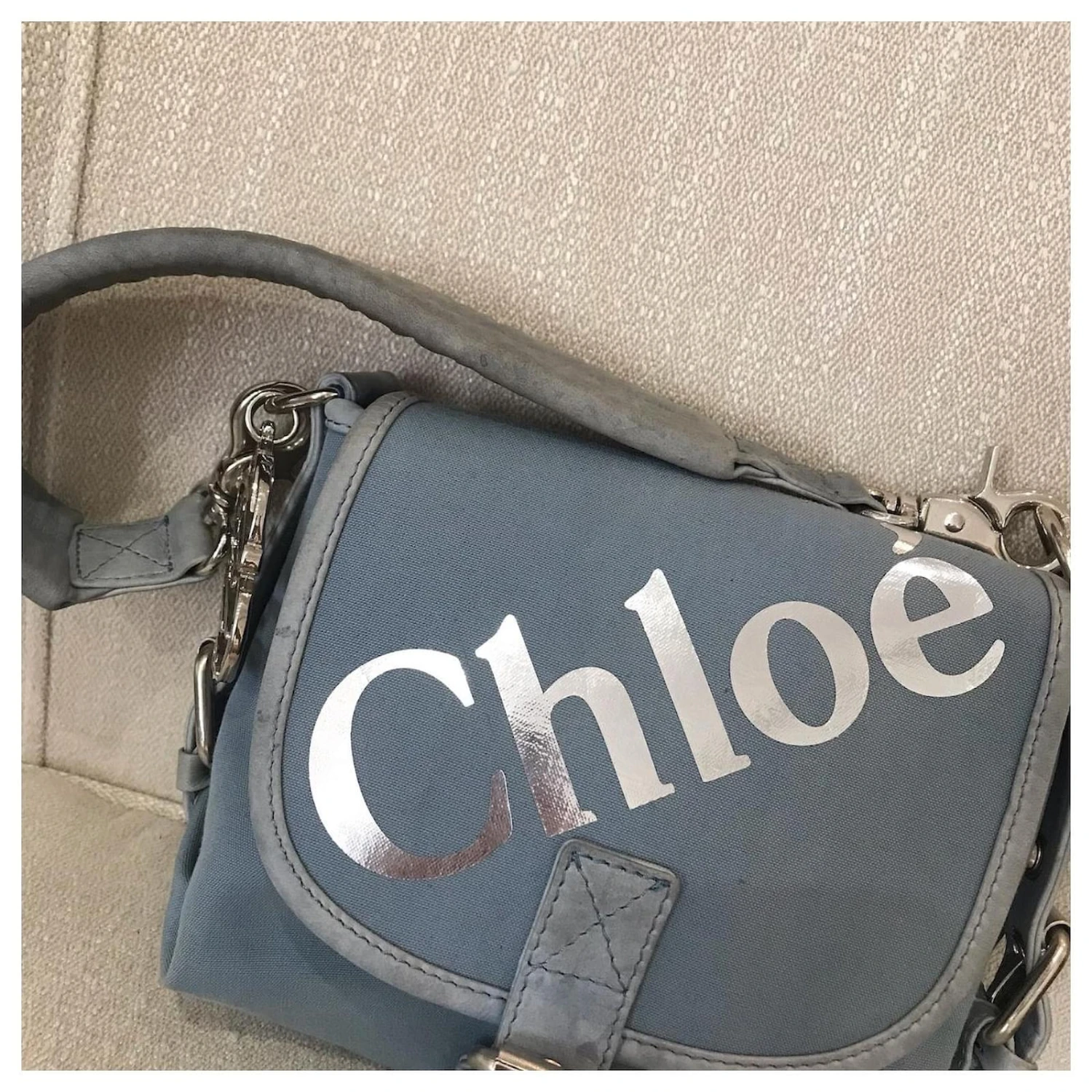 Chloé Sacs à Main CHLOE T. Chiffon Bleu 4 Chloé Sacs à Main CHLOE T. Chiffon Bleu – Image 2