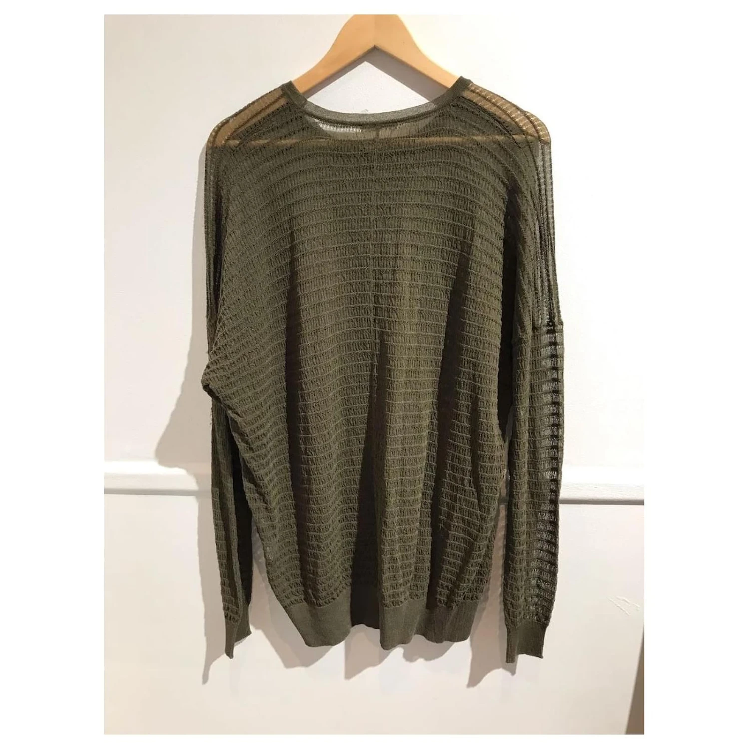 Chloé CHLOE Tricot T.International XS Coton Kaki 5 Chloé CHLOE Tricot T.International XS Coton Kaki – Image 3